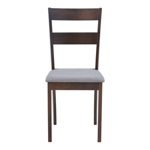Καρέκλα Dallan  rubberwood σε καρυδί απόχρωση 40x47.5x89εκ - Pakobazaar