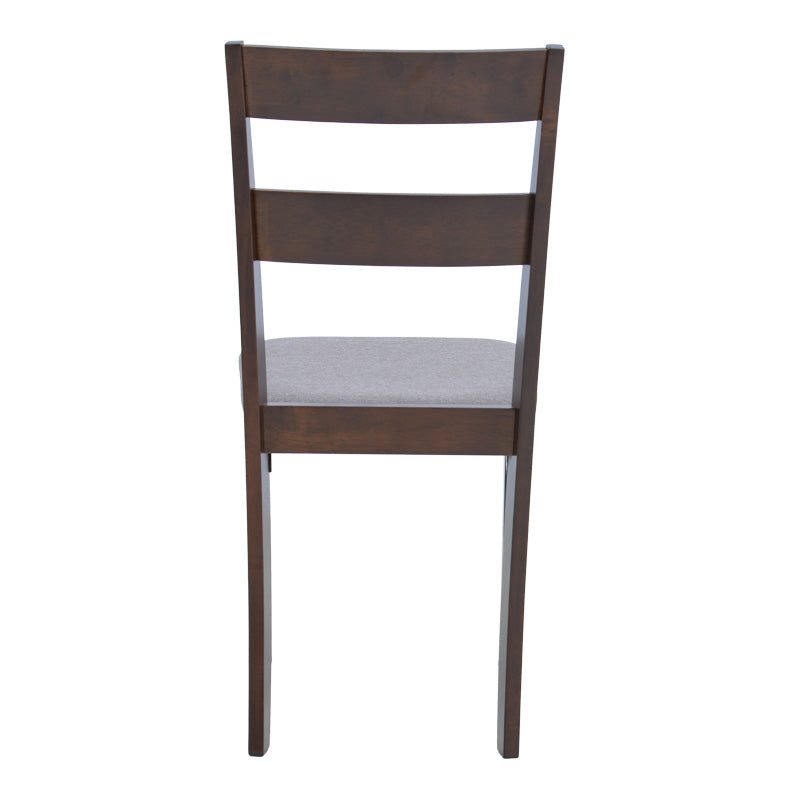 Καρέκλα Dallan  rubberwood σε καρυδί απόχρωση 40x47.5x89εκ