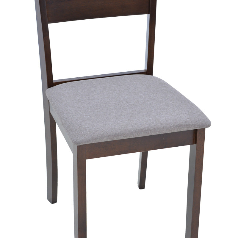 Καρέκλα Dallan  rubberwood σε καρυδί απόχρωση 40x47.5x89εκ - Pakobazaar