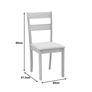 Καρέκλα Dallan  rubberwood λευκό 40x47.5x89εκ - Pakobazaar