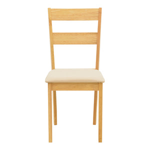 Καρέκλα Dallan  rubberwood σε φυσική απόχρωση 40x47.5x89εκ - Pakobazaar
