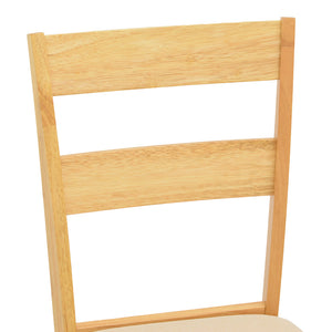 Καρέκλα Dallan  rubberwood σε φυσική απόχρωση 40x47.5x89εκ - Pakobazaar
