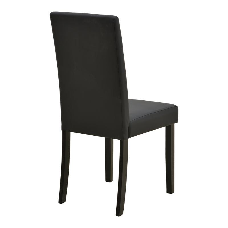 Καρέκλα Zeben  μαύρο PU με πόδι μαύρο rubberwood 43,5x55,5x93,5εκ - Pakobazaar