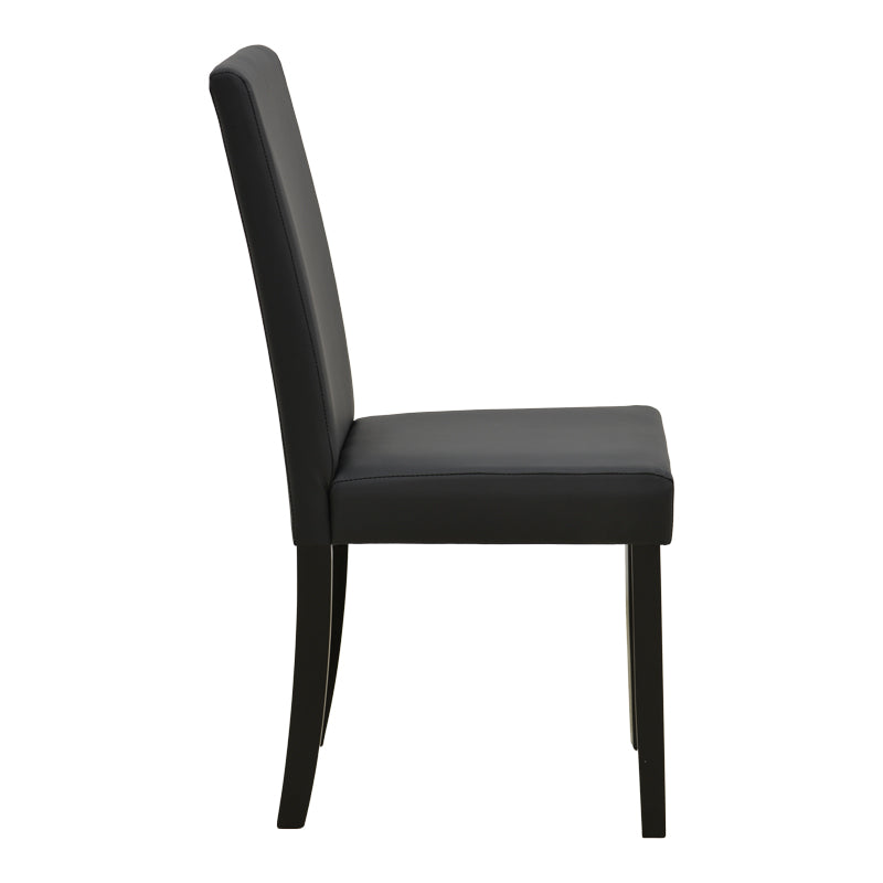 Καρέκλα Zeben  μαύρο PU με πόδι μαύρο rubberwood 43,5x55,5x93,5εκ - Pakobazaar