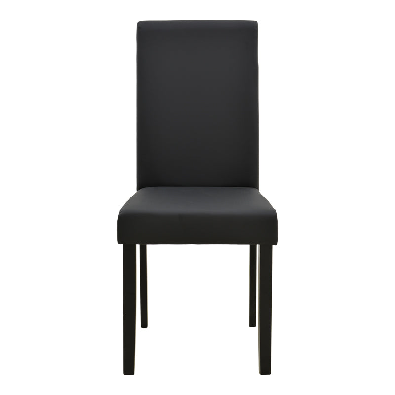 Καρέκλα Zeben  μαύρο PU με πόδι μαύρο rubberwood 43,5x55,5x93,5εκ - Pakobazaar