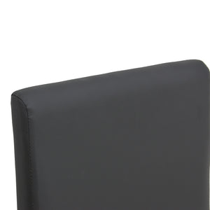 Καρέκλα Zeben  μαύρο PU με πόδι μαύρο rubberwood 43,5x55,5x93,5εκ - Pakobazaar