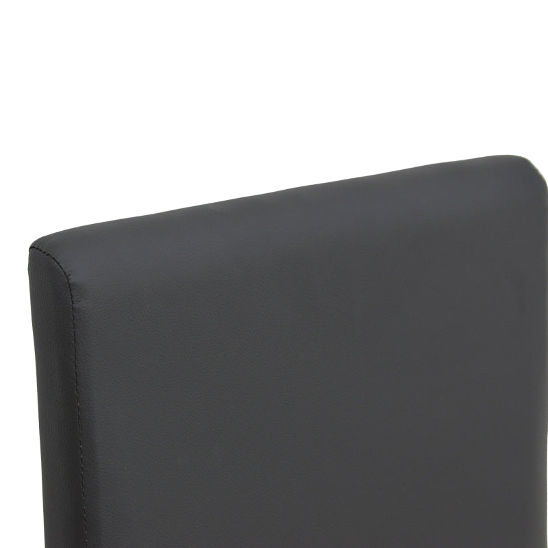 Καρέκλα Zeben  μαύρο PU με πόδι μαύρο rubberwood 43,5x55,5x93,5εκ - Pakobazaar
