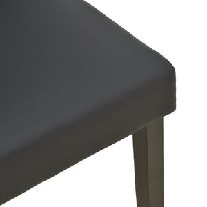 Καρέκλα Zeben  μαύρο PU με πόδι μαύρο rubberwood 43,5x55,5x93,5εκ - Pakobazaar