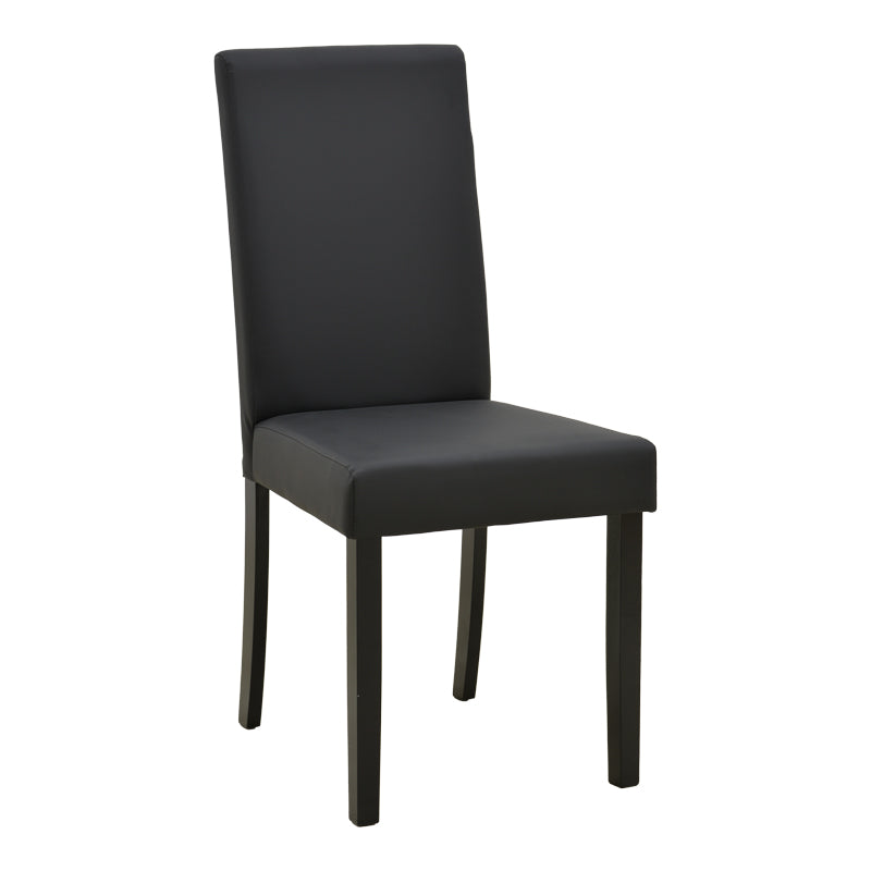 Καρέκλα Zeben  μαύρο PU με πόδι μαύρο rubberwood 43,5x55,5x93,5εκ - Pakobazaar