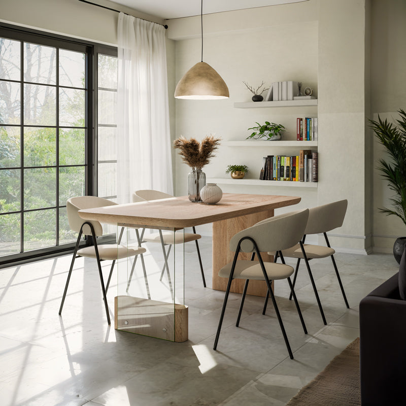 Tραπέζι Faghan  καφέ mdf 180x90x76εκ - Pakobazaar