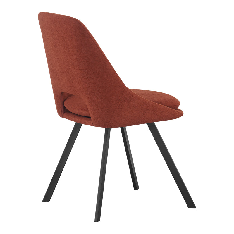 Καρέκλα Initiate  terracotta ύφασμα-πόδι μαύρο μέταλλο 48x57x85εκ - Pakobazaar