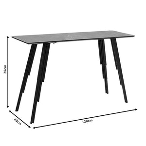 Κονσόλα Lifo  MDF ανθρακί cement-μαύρο 120x40x75εκ - Image 5