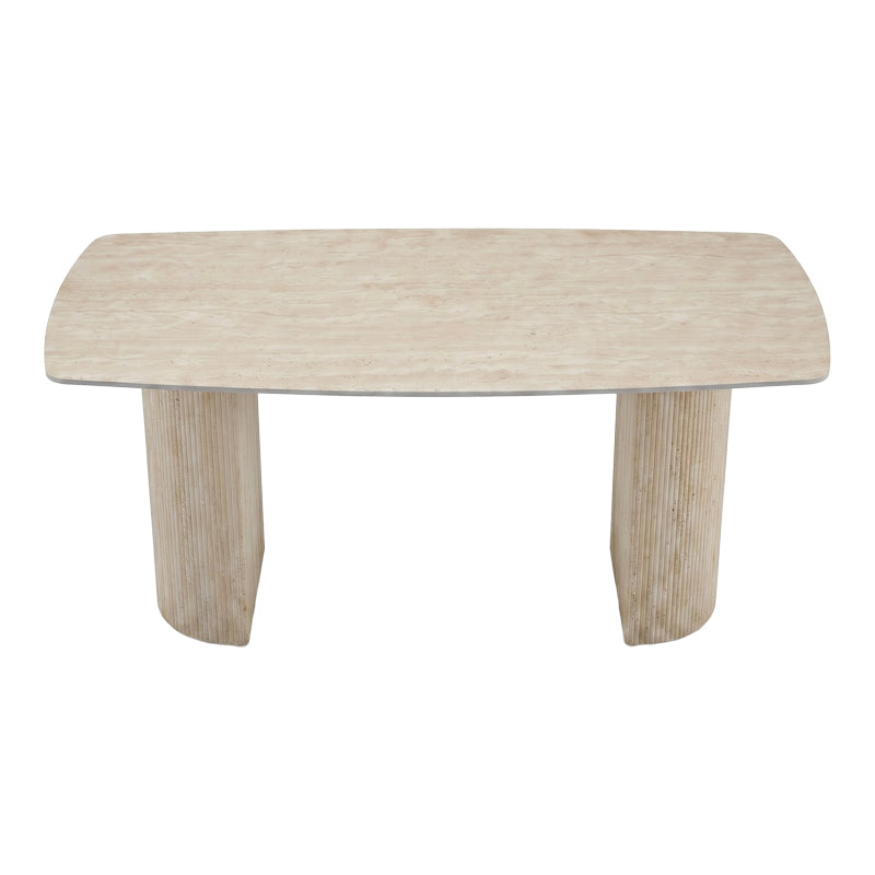 Τραπέζι Loosir  mdf-sandstone σε όψη τραβερτίνας 180x90x74εκ