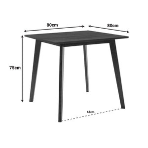 Τραπέζι Benson  MDF σε καρυδί απόχρωση 80x80x75εκ