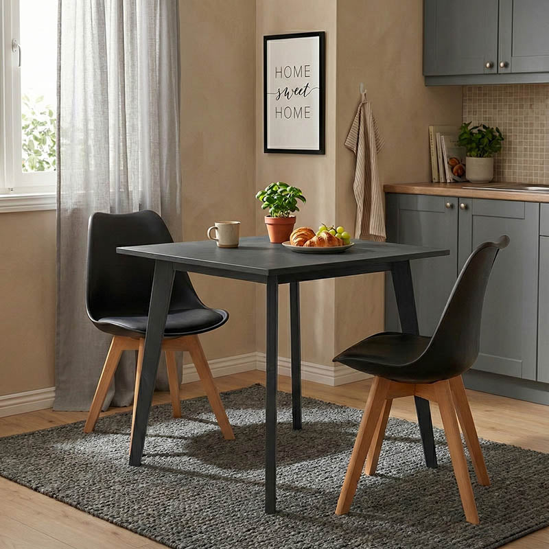 Τραπέζι Benson  MDF σε rustic grey απόχρωση 80x80x75εκ - Pakobazaar