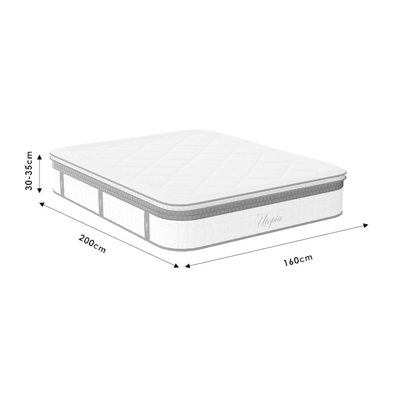 Στρώμα Utopia  pocket spring με ανώστρωμα 30-32cm 160x200εκ - Pakobazaar