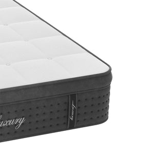 Στρώμα Luxury  pocket spring+gel memory foam+latex μονής όψης aloe vera 34-36cm 160x200εκ - Image 6
