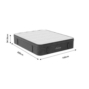 Στρώμα Luxury  pocket spring+gel memory foam+latex μονής όψης aloe vera 34-36cm 160x200εκ - Image 7
