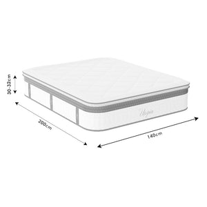 Στρώμα Utopia  pocket spring με ανώστρωμα aloe vera 30-32cm 140x200εκ - Pakobazaar