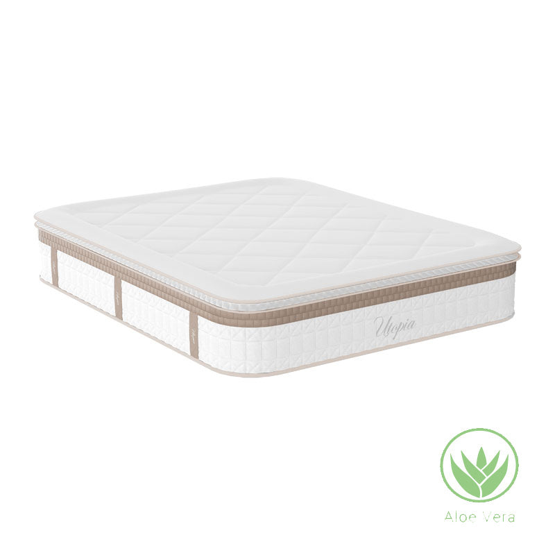 Στρώμα Utopia  pocket spring με ανώστρωμα aloe vera 30-32cm 140x200εκ - Pakobazaar