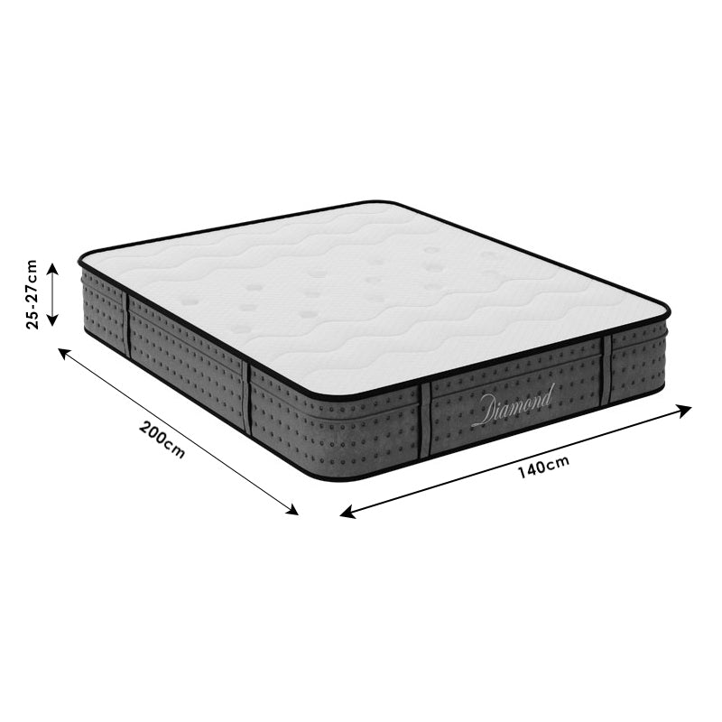 Στρώμα Diamond  pocket spring+ gel memory foam 25-27cm 140x200εκ - Pakobazaar