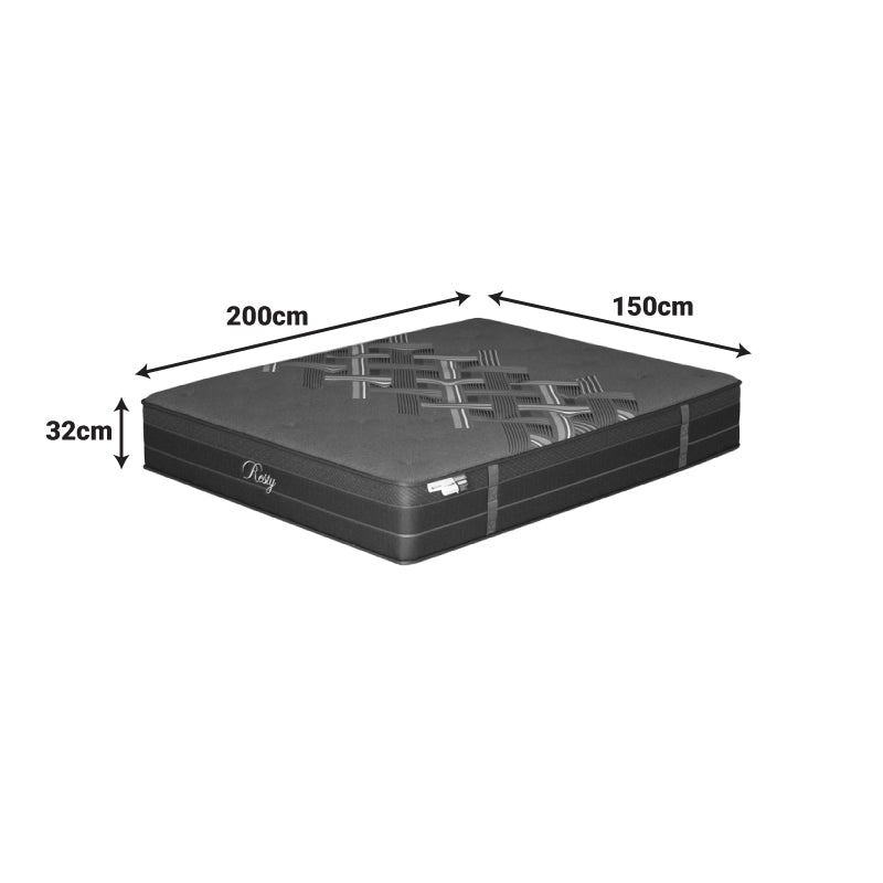 Στρώμα Resty  pocket spring μονής όψης με ενσωματωμένο ανώστρωμα 32cm 150x200εκ - Pakobazaar