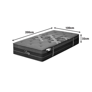 Στρώμα Resty  pocket spring μονής όψης με ενσωματωμένο ανώστρωμα 32cm 100x200εκ - Pakobazaar