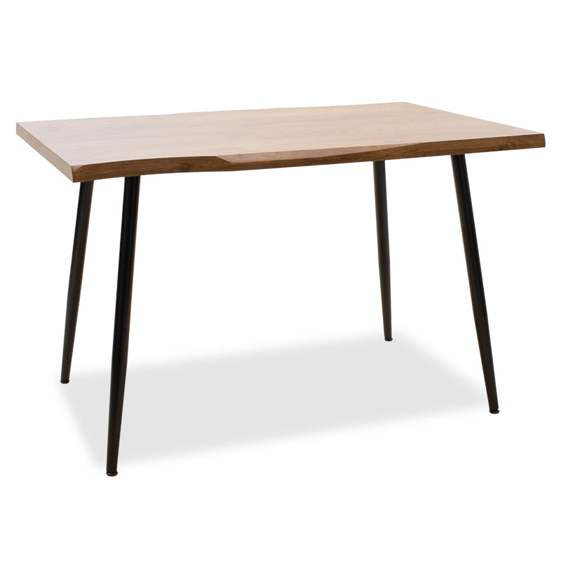 Τραπέζι Neve  MDF καρυδί-πόδι μεταλλικό μαύρο 120x80x75εκ - Pakobazaar