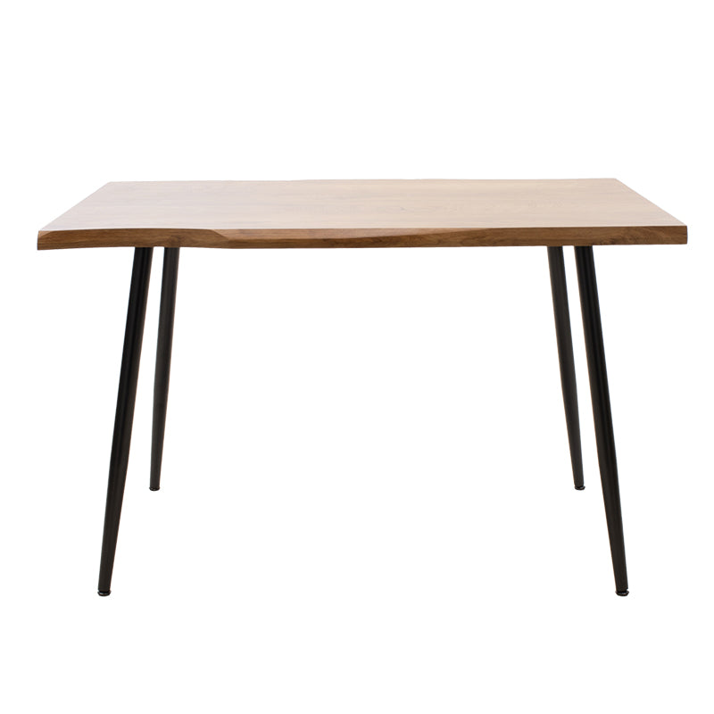 Τραπέζι Neve  MDF καρυδί-πόδι μεταλλικό μαύρο 120x80x75εκ - Pakobazaar