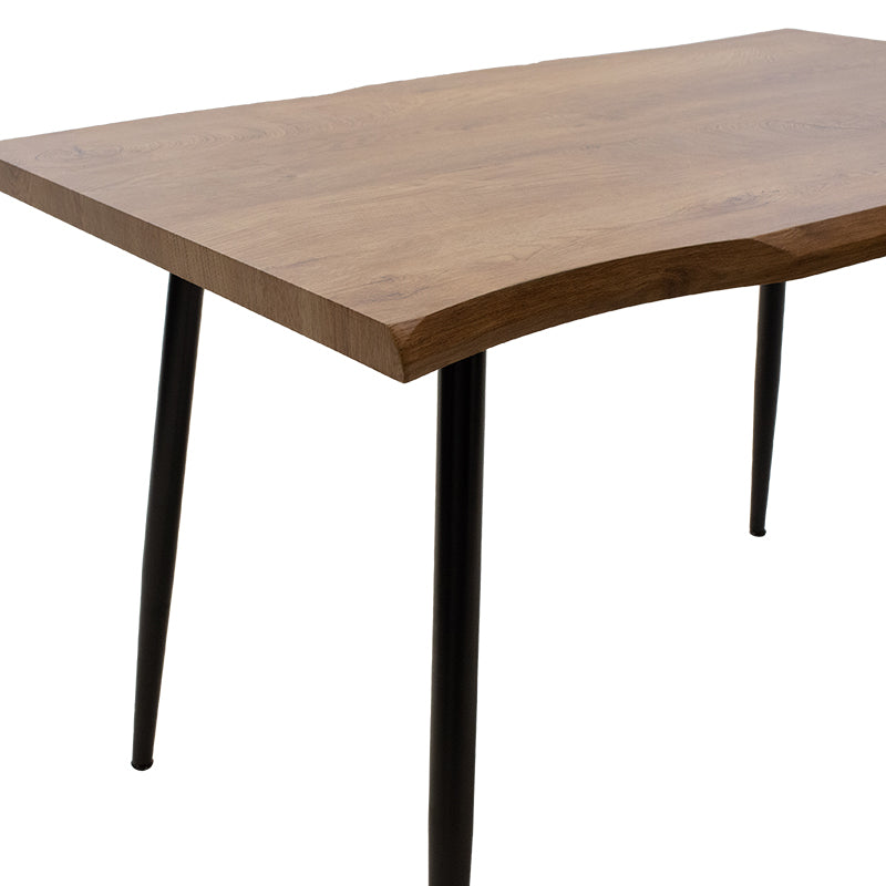 Τραπέζι Neve  MDF καρυδί-πόδι μεταλλικό μαύρο 120x80x75εκ - Pakobazaar