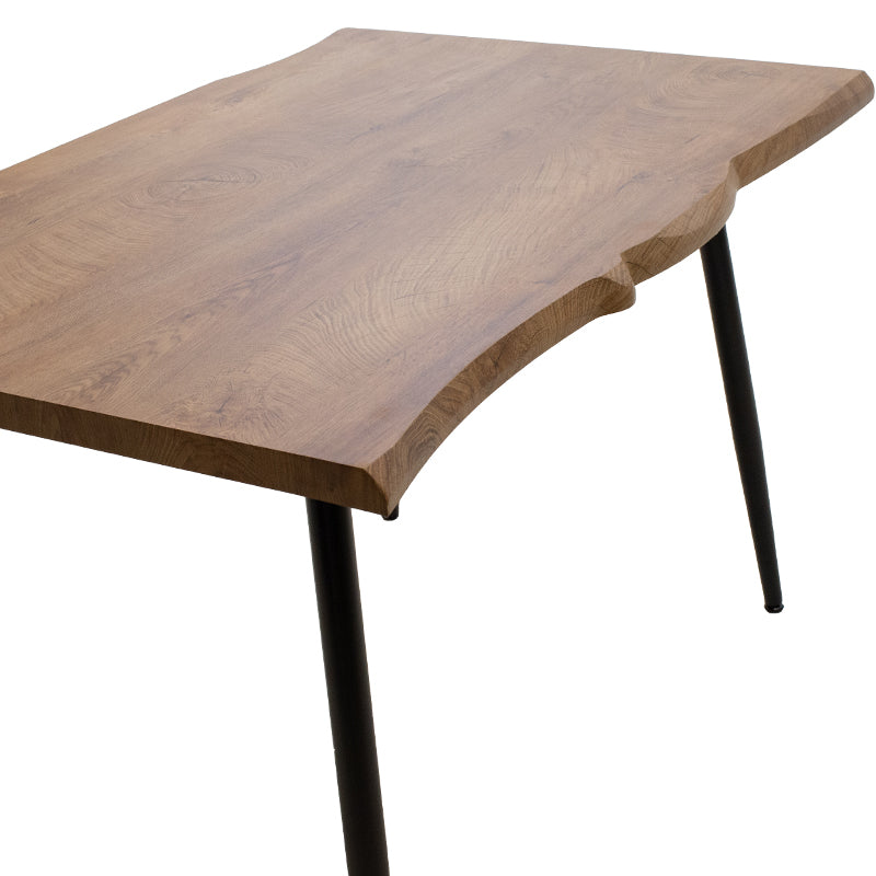Τραπέζι Neve  MDF καρυδί-πόδι μεταλλικό μαύρο 120x80x75εκ - Pakobazaar