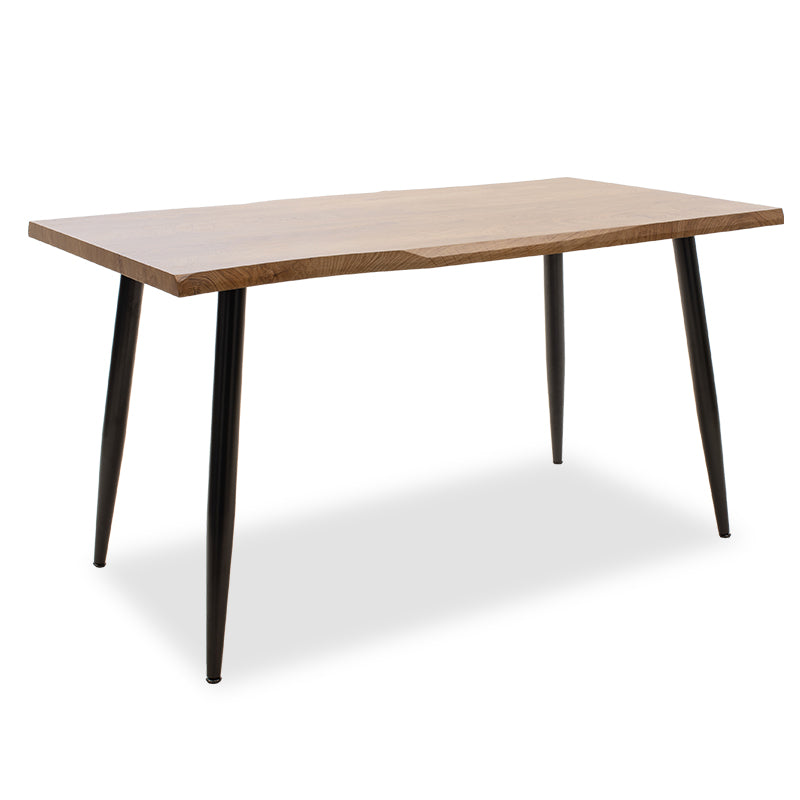 Τραπέζι Neve  MDF καρυδί-πόδι μεταλλικό μαύρο 140x80x75εκ - Pakobazaar