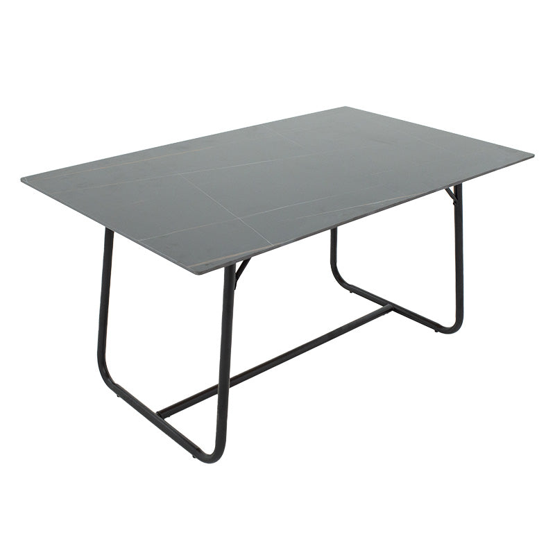 Τραπέζι Revello  sintered stone μαύρο μαρμάρου-μαύρο 150x90x75εκ - Pakobazaar
