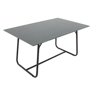 Τραπέζι Revello  sintered stone μαύρο μαρμάρου-μαύρο 150x90x75εκ - Pakobazaar