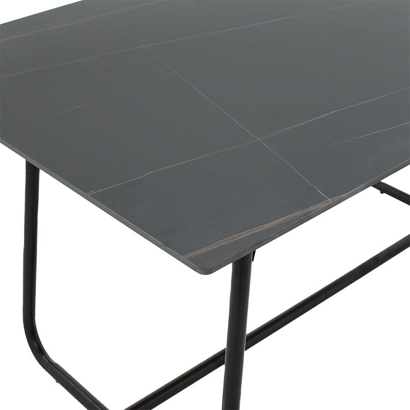 Τραπέζι Revello  sintered stone μαύρο μαρμάρου-μαύρο 150x90x75εκ - Pakobazaar