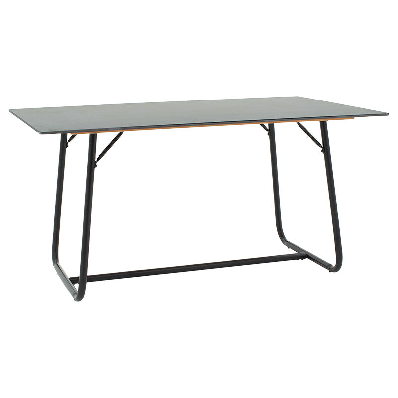 Τραπέζι Revello  sintered stone μαύρο μαρμάρου-μαύρο 150x90x75εκ - Pakobazaar