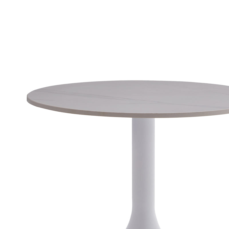 Βοηθητικό τραπέζι Fabron Inart λευκό sintered stone Φ50x52εκ - Image 3
