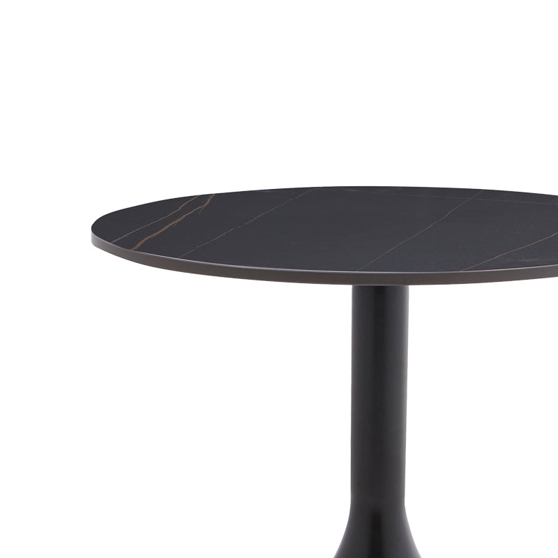 Βοηθητικό τραπέζι Fabron Inart μαύρο sintered stone Φ50x52εκ - Image 3