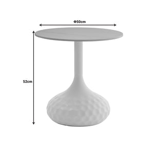 Βοηθητικό τραπέζι Fabron Inart μαύρο sintered stone Φ50x52εκ - Image 5