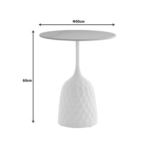 Βοηθητικό τραπέζι Kousien Inart μαύρο sintered stone Φ50x60εκ - Pakobazaar