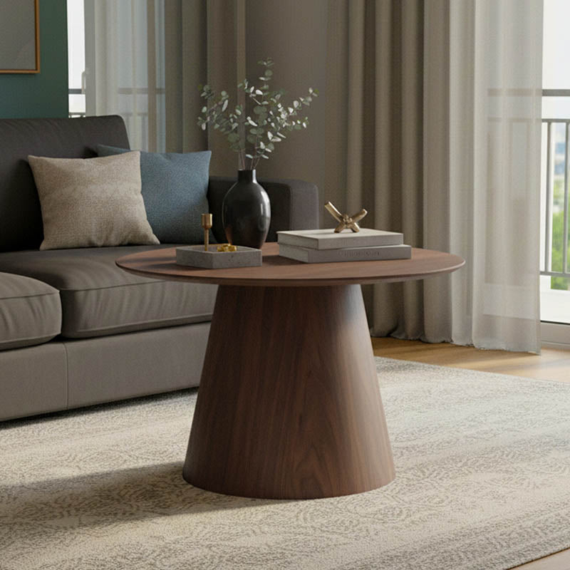 Τραπέζι σαλονιού Kayano  καρυδί mdf Φ60x40εκ - Image 1
