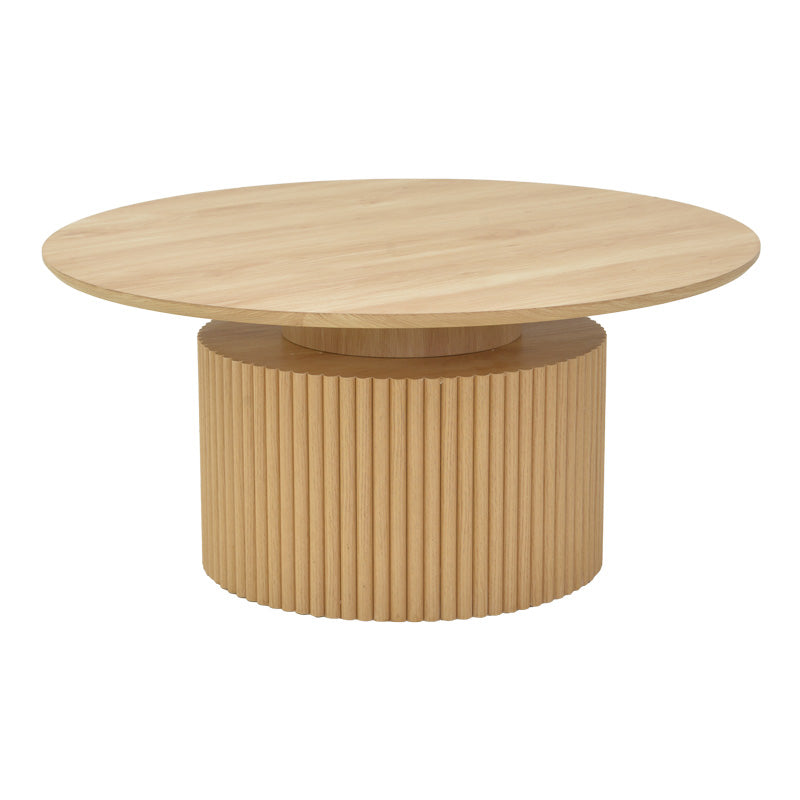 Τραπέζι σαλονιού Opols  mdf σε φυσική απόχρωση Φ90x42εκ - Pakobazaar