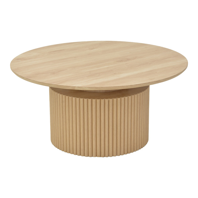 Τραπέζι σαλονιού Opols  mdf σε φυσική απόχρωση Φ90x42εκ - Pakobazaar