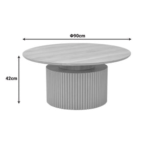 Τραπέζι σαλονιού Opols  mdf σε φυσική απόχρωση Φ90x42εκ - Pakobazaar