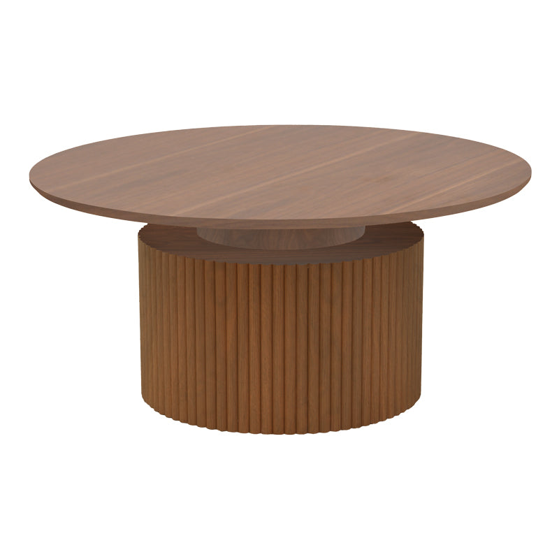 Τραπέζι σαλονιού Opols  mdf καρυδί Φ90x42εκ - Pakobazaar