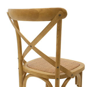 Σκαμπό μπαρ Reid  ξύλο sonoma-έδρα καφέ rattan - Image 7