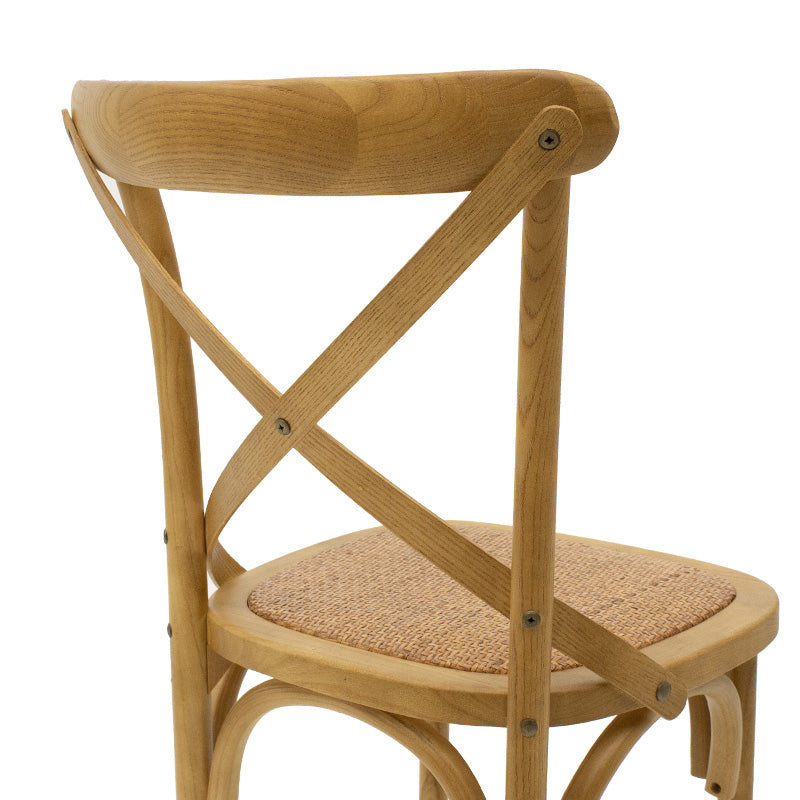 Σκαμπό μπαρ Reid  ξύλο sonoma-έδρα καφέ rattan - Image 7