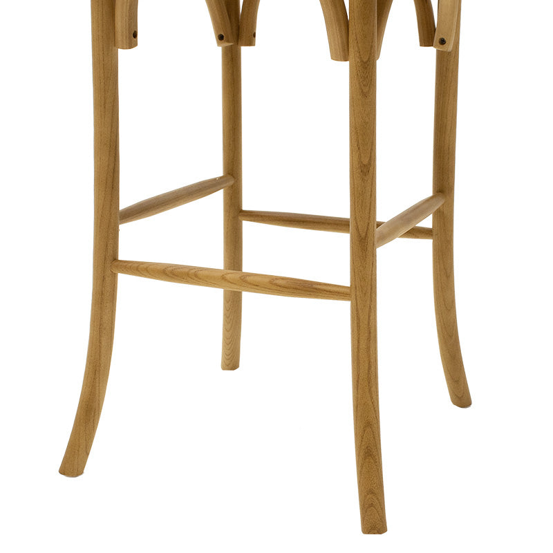 Σκαμπό μπαρ Reid  ξύλο sonoma-έδρα καφέ rattan - Image 8