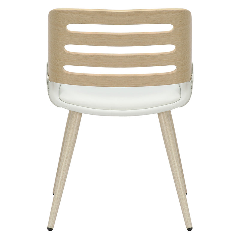 Καρέκλα Brody  pu λευκό- πόδι φυσικό