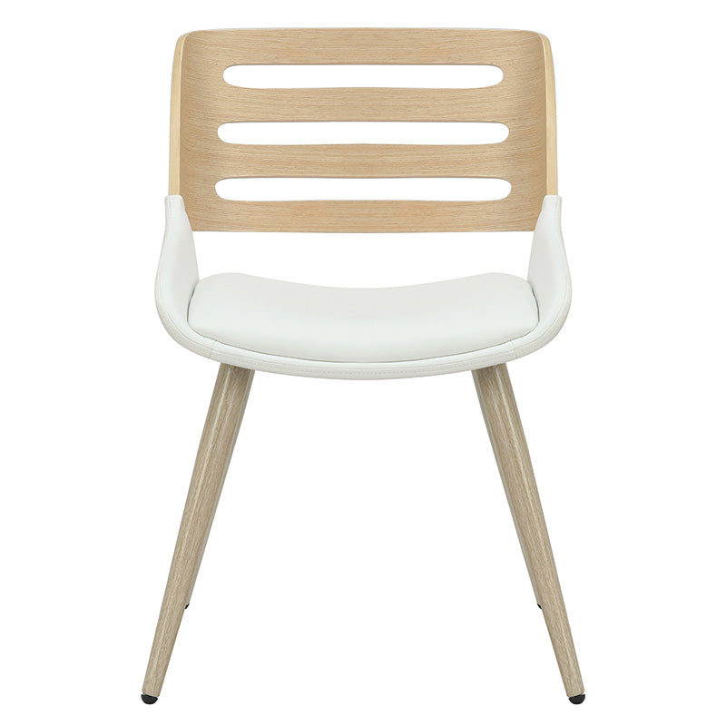 Καρέκλα Brody  pu λευκό- πόδι φυσικό